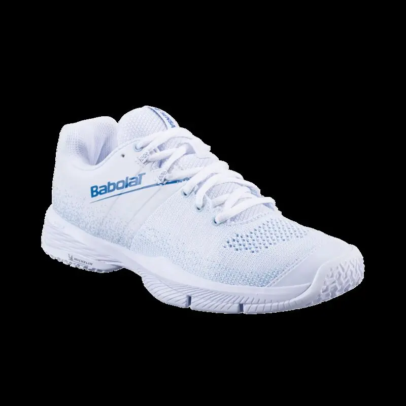 Babolat Sensa White/ Cool Blue Women Padel Shoes